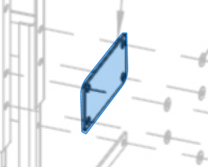 Column Reinforcement Plate 12 (VT12-3001BK) highlighted in an interactive parts breakdown