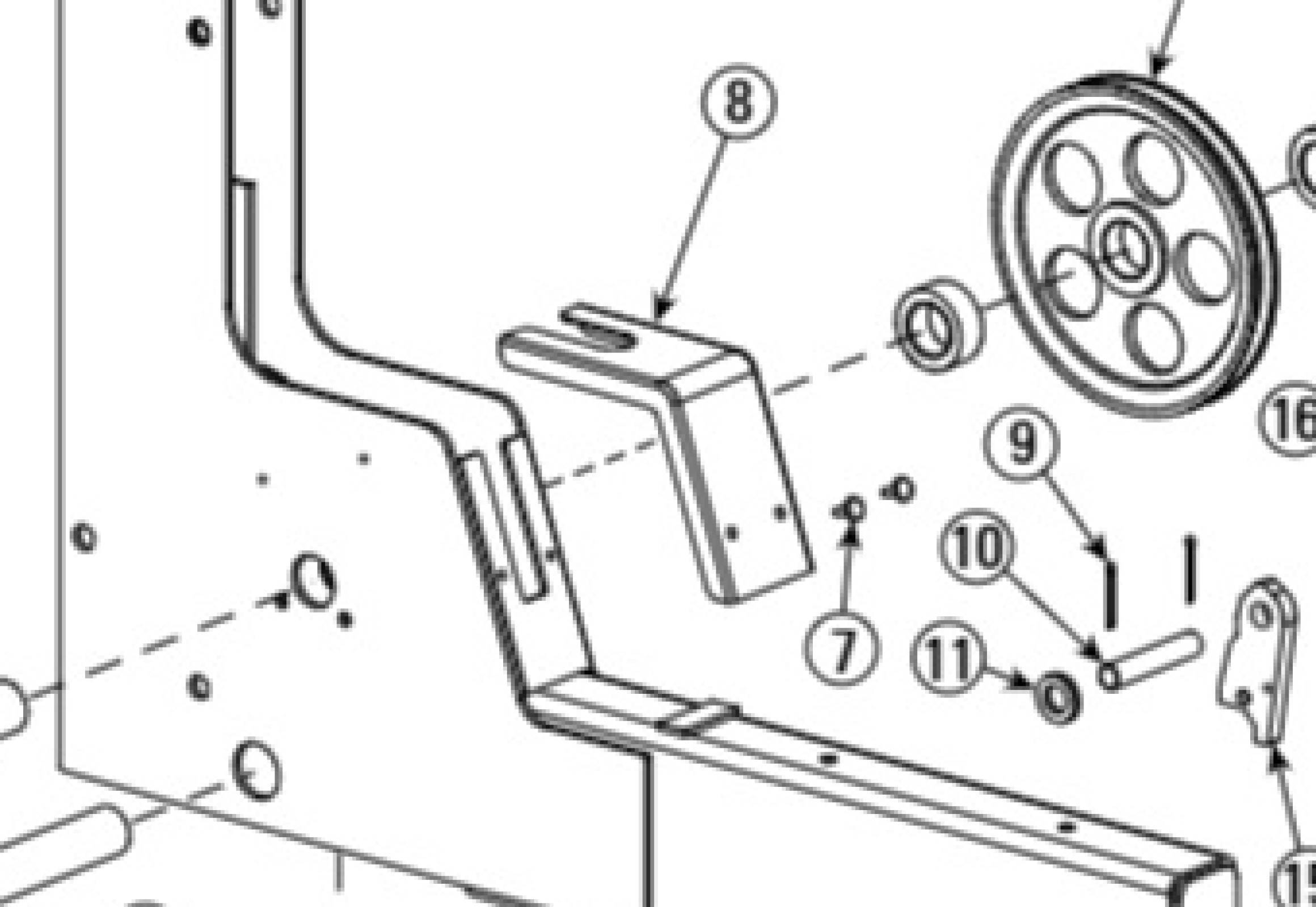 Highlighted location of this part in an interactive parts breakdown