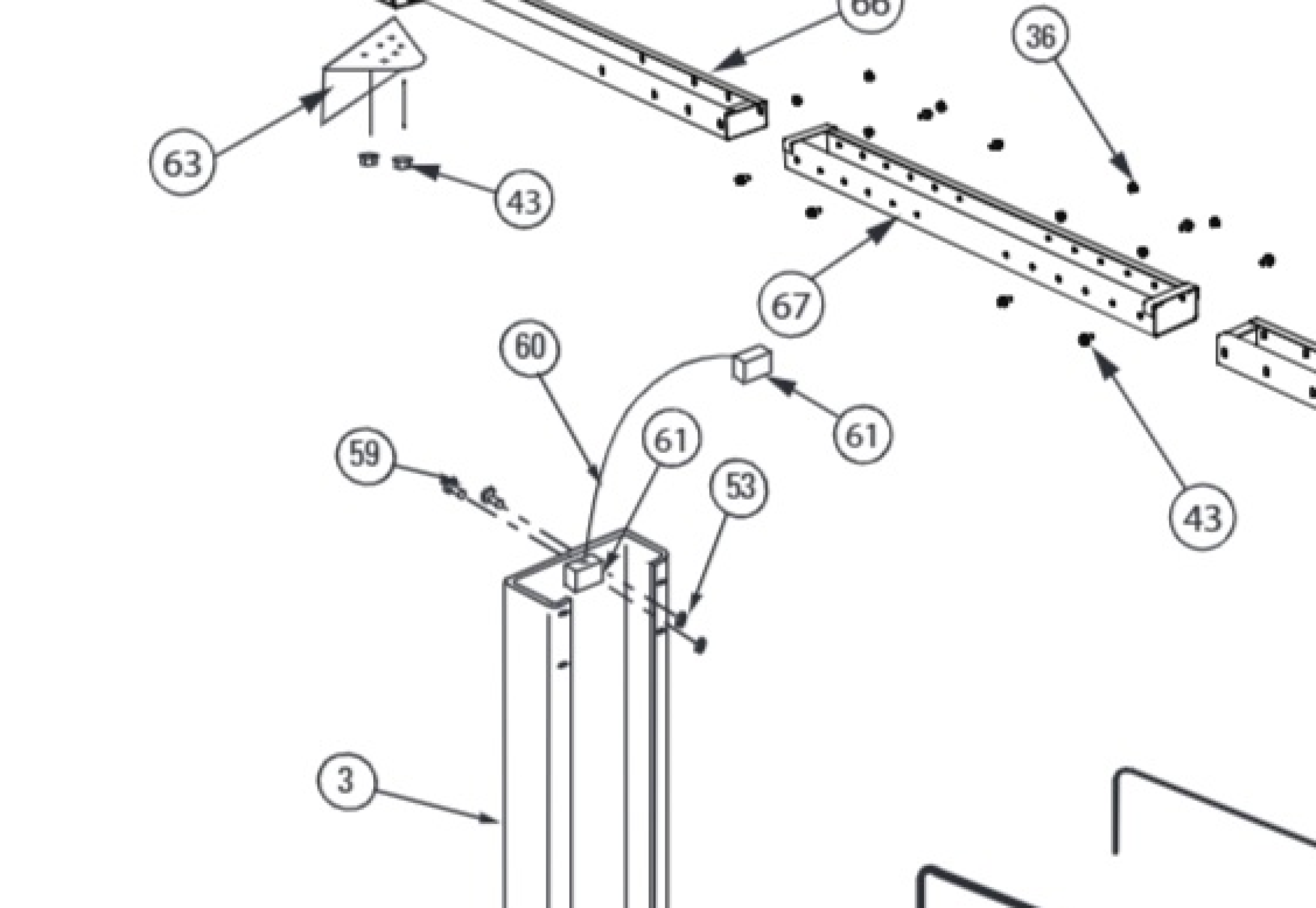 Highlighted location of this part in an interactive parts breakdown