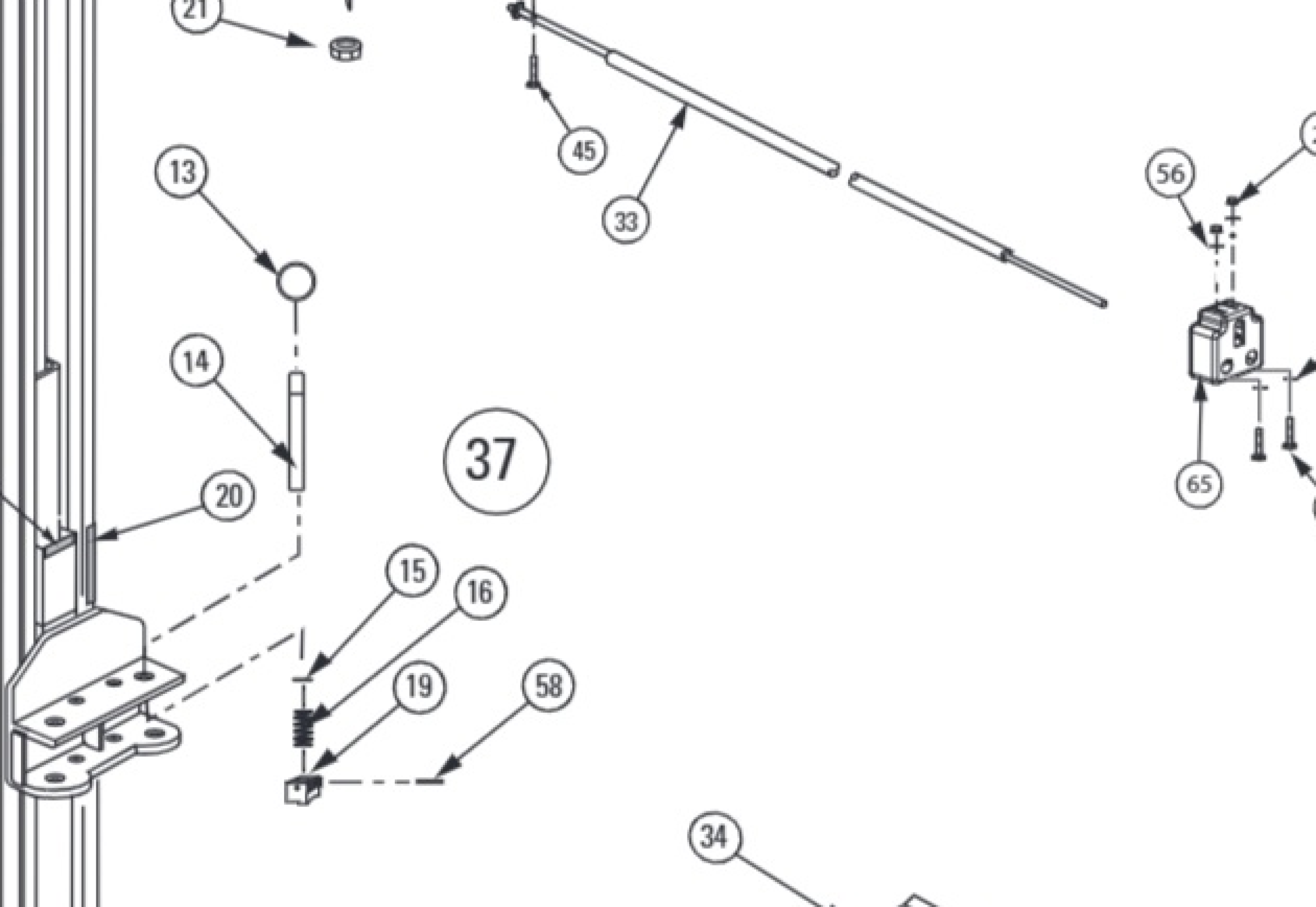Highlighted location of this part in an interactive parts breakdown