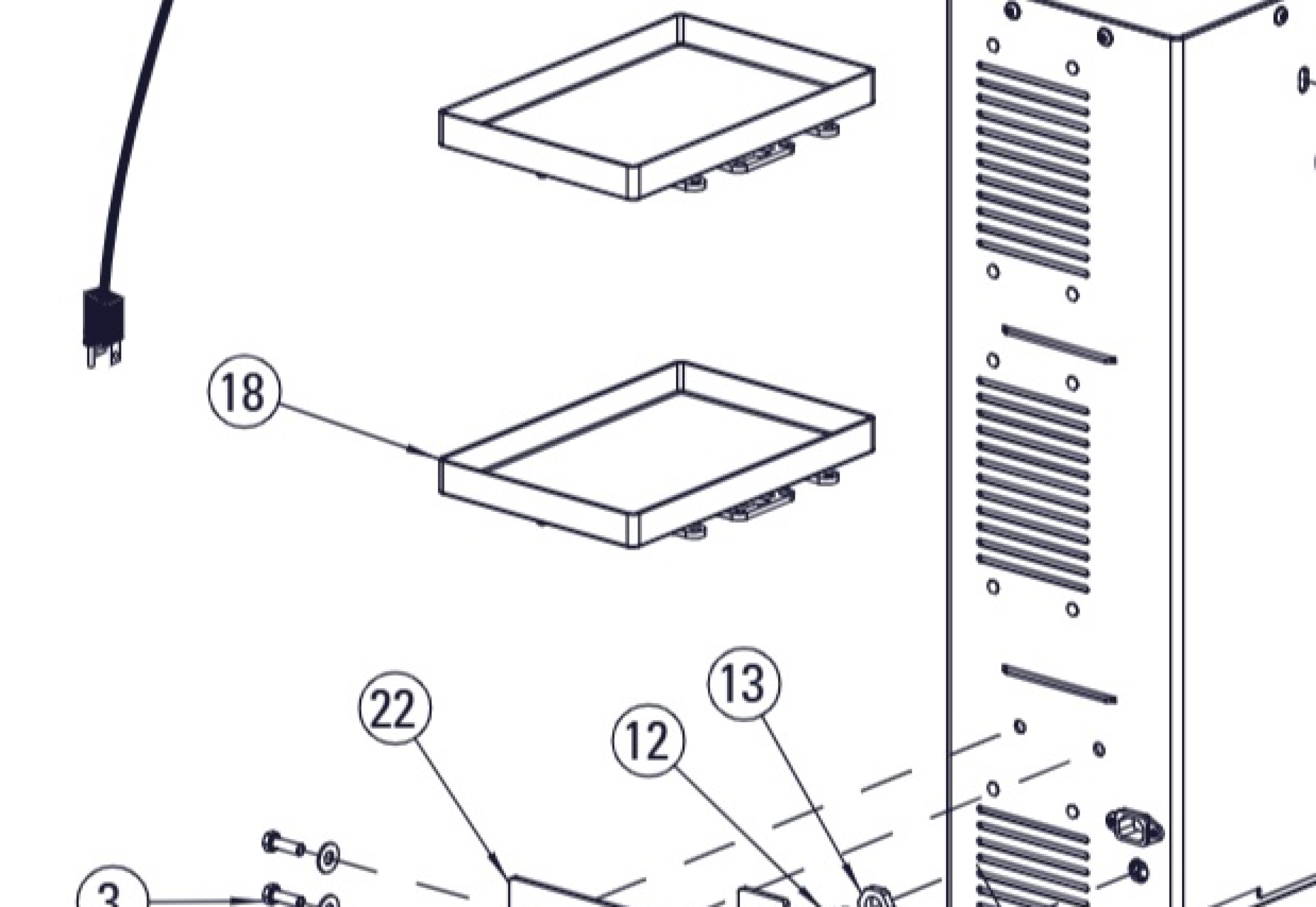 Highlighted location of this part in an interactive parts breakdown