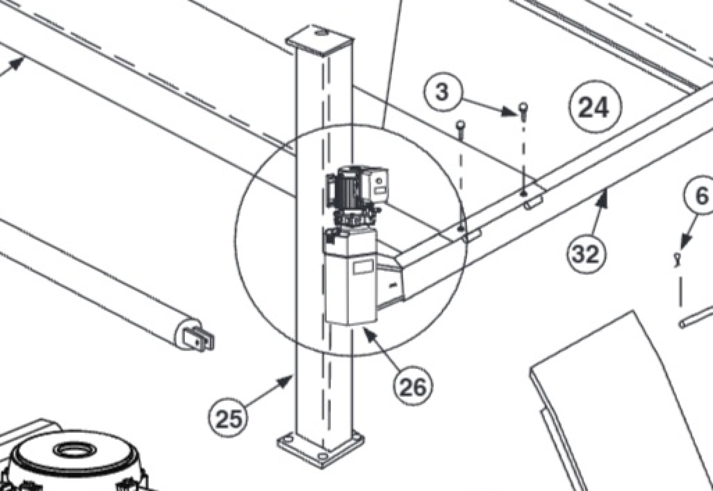 Highlighted location of this part in an interactive parts breakdown