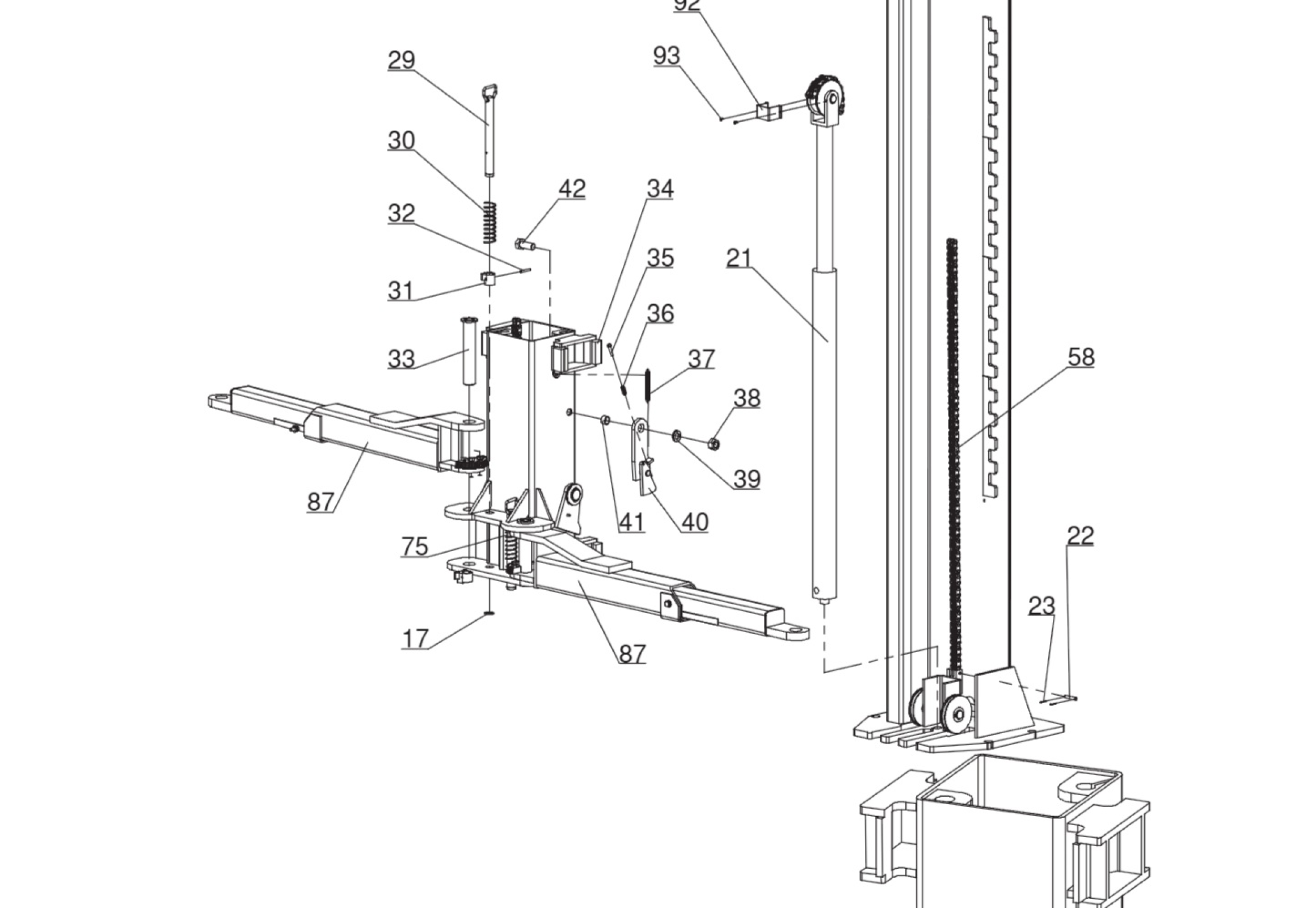 Highlighted location of this part in an interactive parts breakdown